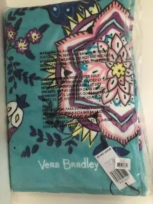 VERA BRADLEY XL BEACH TOWEL 33W X 66L PEACOCK GARDEN Swim Pool Bath Soft NWT • $29.99