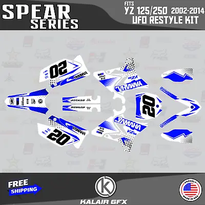 Graphics Kit For Yamaha YZ250 YZ125 (2002-2014) UFO PLASTICS Spear-blue • $87.99