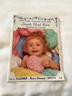 Lovable Hand Knits Infants To 4 Years Vol. 30 1968 Vintage Knitting Pattern Book • $5