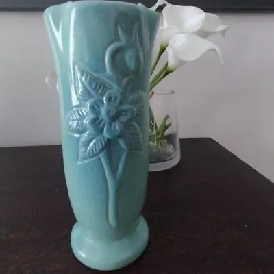 Vintage MCM Van Briggle Art Pottery Vase ESTATE Decor Ming Blue Turquoise • $58.99