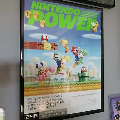 FRAMED Retro 2009 New Super Mario Bros Ad/poster Wii Video Game Wall Art • $29