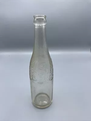 Vintage Embossed Label Pepsi Cola Glass Bottle - Clear Soda Pop Antique 1940's • $9.99