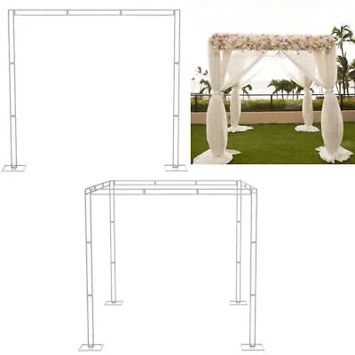 10ft BACKDROP STAND KIT Adjustable Height Wedding Ceremony Canopy Chuppah Studio • £120.95