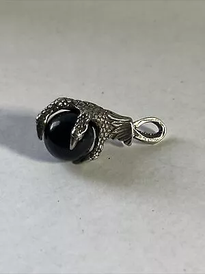 $11 • Buy Vtg Sterling Silver Dragon Eagle Talon Claw & Bead Charm For Bracelet 1a