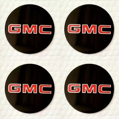 4 Wheel Center Cap Logo Sticker Decal Emblem Black 3.5  88mm GMC 1500 2500 3500 • $19.99