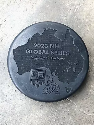 2023 LA Kings Vs Arizona Coyotes NHL Global Series Laser Engraved Hockey Puck • $10