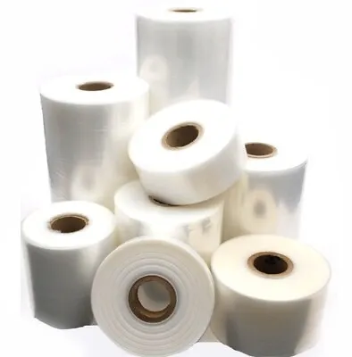 Lay-flat Tubing Clear Polythene Rolls Strong Plastic 6 Sizes - 250 & 500 Gauge • £18.05