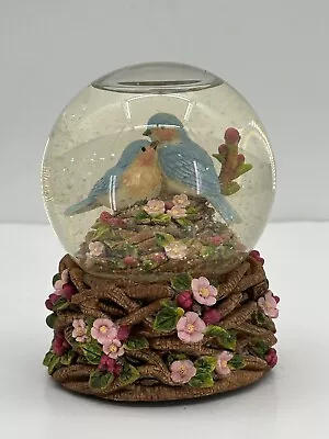 The San Francisco Music Box Company Hand Crafted BLUEBIRDS Snow Globe Beautiful • $30