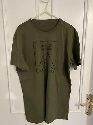 Men’s Medium Jack Wolfskin Green T Shirt Good Condition • £4