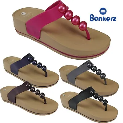 Ladies Flip Flops Sandal Comfort Toe Post Summer Beach Slider Casual Lightweight • £6.95