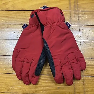 Vintage POLO SPORT Gloves Adult Small Red Ralph Lauren Fleece Lined Thinsulate • $20