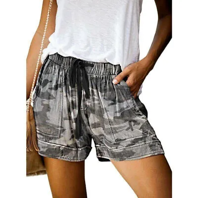 £10.29 • Buy Plus Size Ladies Shorts Elastic Waist Casual Baggy Trousers Summer Short Pants