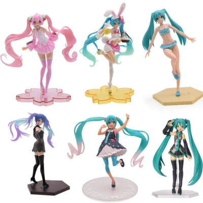£7.59 • Buy Anime Rabbit Hatsune Miku Sakura Miku PVC Figure Figurine Model Toy Xmas Gift UK