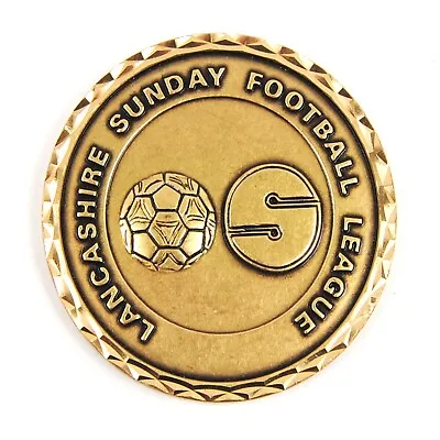 Lancashire Sunday League Football Metal Medal Coin 6cm FREE UK Postage • £8.99