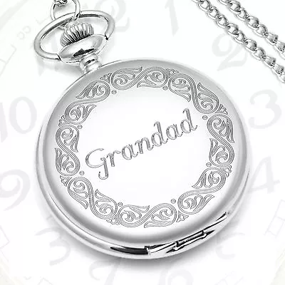 £19.99 • Buy Engraved Personalised Wedding Pocket Watch Best Man Usher Father Groom Bride Dad