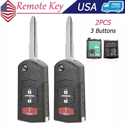 2 Keyless Entry Remote For 2011 2012 2013 2014 2015 Mazda 2 Car Key Fob Control • $24.89