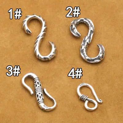 925 Sterling Silver S Hook Clasp For Bracelet Necklace DIY Jewelry Making Parts • $169.96