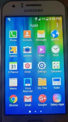 SAMSUNG Galaxy J1 SM-J100Y - 4GB - White Smartphone. NOT WORKING. FOR PARTS ONLY • $9.99