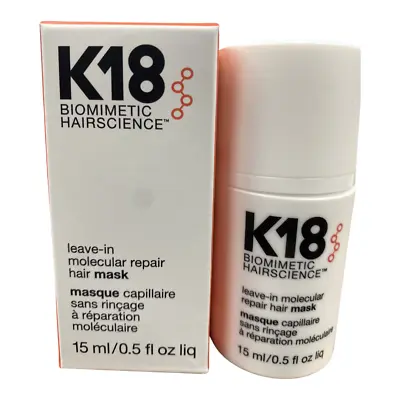 K18 Leave-in Molecular Repair Hair Mask 0.5oz / 15ml • $22.64