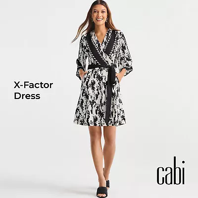 Cabi NWT X-Factor Medium Dress Spring 2023 Black/White [retail $158] • $60