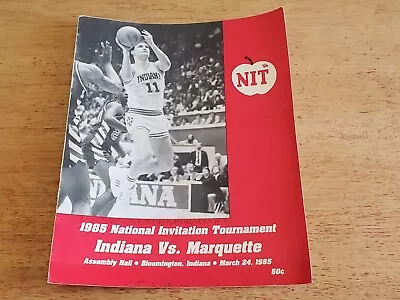 1985 Vtg Marquette Warriors Indiana Hoosiers NIT Trifold Scorecard Program As Is • $16.96