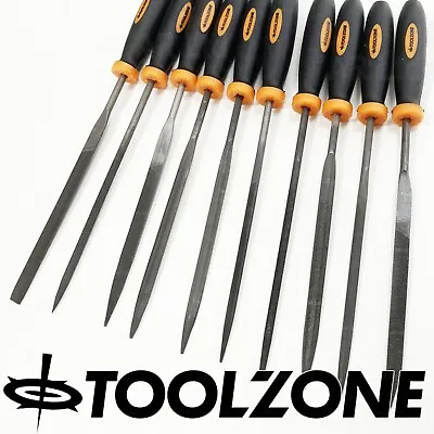 Toolzone Needle File Set. 10 Mini Arts & Craft Files 160mm Needle Files • £4.75