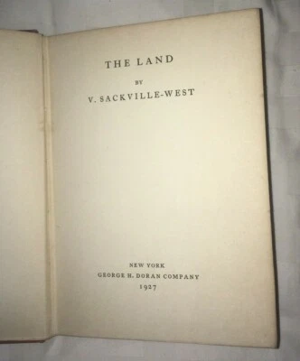 £25 • Buy Vita Sackville West The Land 1927 G H Doran First US Edition First Impression