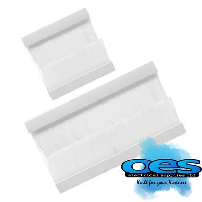 Euro Module White Brush Modules Clip-In Insert For In-Wall Cable Outlet  • £3.99