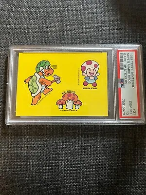 1989 Topps Nintendo Sticker Card #31 Super Mario Bros - Toadstool Gallery PSA 10 • $265