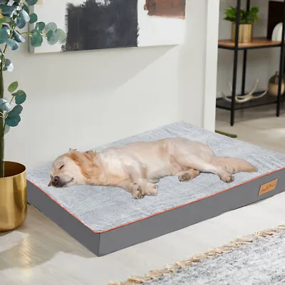 Thick Pillow Orthopedic Dog Bed Soft Foam Kennel Mattress Beautiful Stone Gray • $29.93