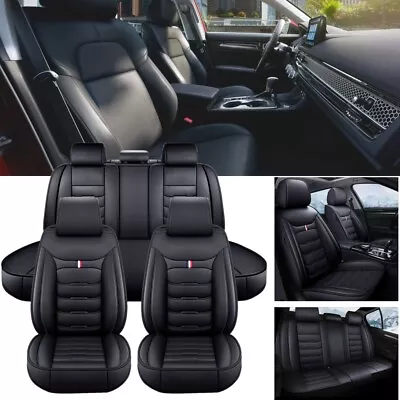 For Honda Civic Sedans Leather Front Rear Car Seat Cover 5-Seat Cushion Full Set • $84.51