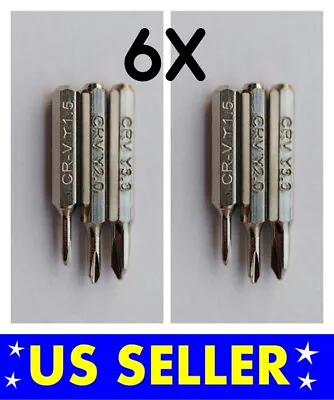 6X Y1.5 Y2.0 Y3.0 Screwdriver Bits For Macbook Battery Screw Nintendo Switch Y00 • $6.99