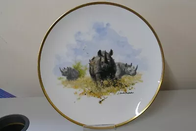 Wedgewood The David Shepherd Wildlife Collection Plate - Rhinoceros 26cm (MO) • £2.99