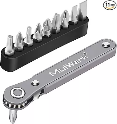 11 Piece 1/4  Low Profile Right Angle Ratchet Wrench Screwdriver With 90 Degree • $15.40