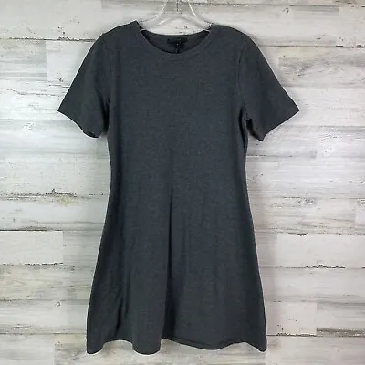 J.Crew A-Line T-Shirt Dress Short Sleeve Gray Cotton Women’s Sz M • $14.24