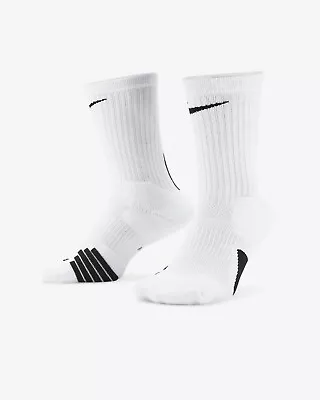 Nike Elite Crew Training Socks - Basketball/ Football White  Sizes Adult Sm & L • $17.99