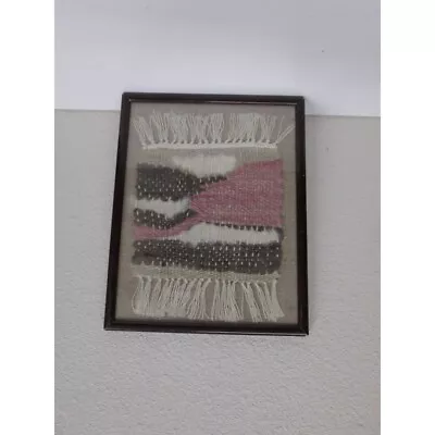 Vintage Navajo Tribal Native American Indian Framed Blanket Rug Woven Display • $25