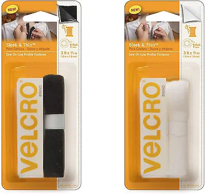 VELCRO Sleek And Thin 3/4in Sew On Tape For Fabrics • $20.49