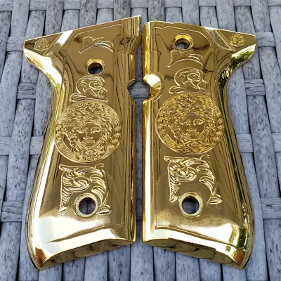 Beretta 92/96 Grips Beretta 92F 92FS M9 96 Models MEDUSA Gold Plated • $53.10