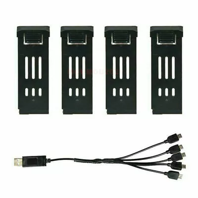 $30.78 • Buy NEW 3.7v 1200mah Rechargeable Lipo Battery W/ Charger Units For E58 Rc Drone U+ 