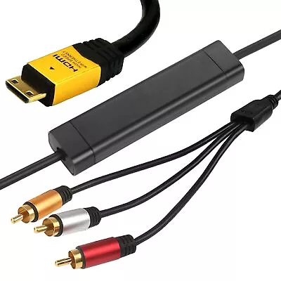 Mini HDMI To RCA Cable 10FT With IC HDMI Male To 3-RCA AV Cable Video Audio ... • $35.92