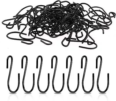 60 Pack S Hooks For Hanging 1 Inch Heavy Duty Black Mini S Hooks Small S Hooks • $10.13