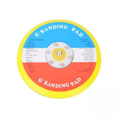 New 6  Hook And Loop SANDING PAD With 5/16 24 Threads For DA SANDER PALM D/A USA • $5.49