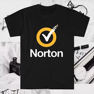 Norton Anti Virus Logo Men's Black T-Shirt Size S To 5XL • $25.64