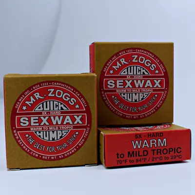 Mr Zogs Sex Wax 3x Quick Humps Surfboard Wax Block Cool  (Free Delivery) • £12