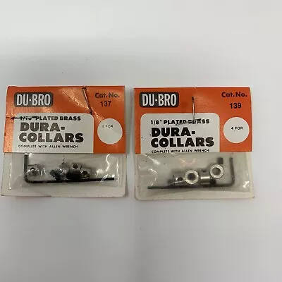 DU-BRO Dura-Collars 1/8 Plated Brass Cat.no.137139 Lot Of 2 New Old Stock • $7.99