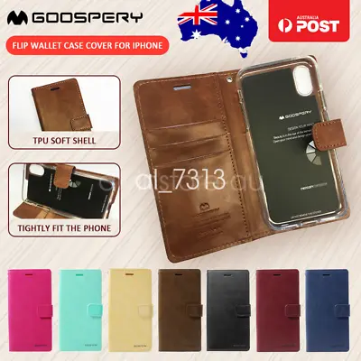 Flip Leather Case Cover For IPhone 7 8 Plus 12 11 Pro X XR XS MAX SE Wallet Case • $10.99