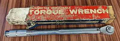 Vintage Cummins Mack 1/2  Drive Adjustable Torque Wrench 150 FT LBS Parts Repair • $18.90