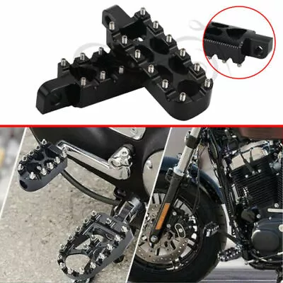 MX Style Black Foot Pegs Rest Pedal For Harley Sportster 883 1200 Custom V-Rod • $24.68