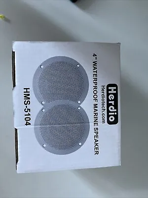 Herdio 4 Inches 2 Way Marine Waterproof Speakers Ceiling Speaker White-BRAND NEW • £45